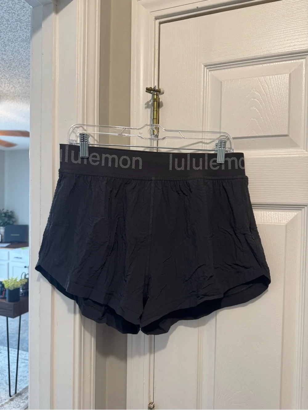 Lululemon Graphite Grey Logo Shorts